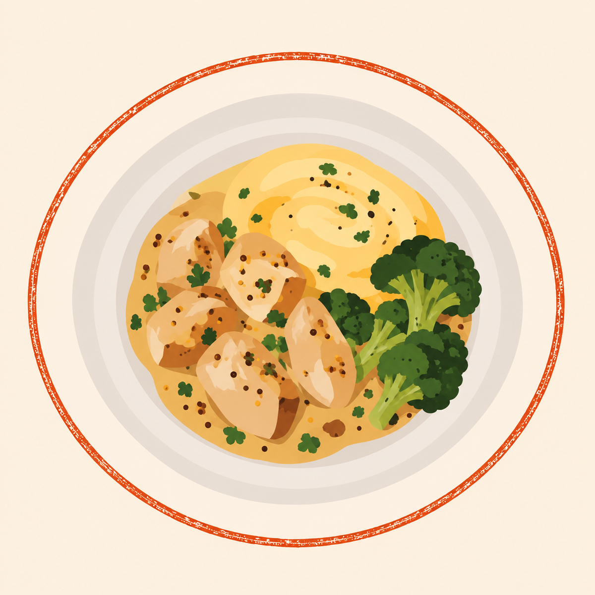 Ragoût de poulet à la moutarde à l’ancienne