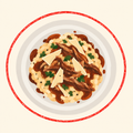Risotto crémeux au sanglier effiloché